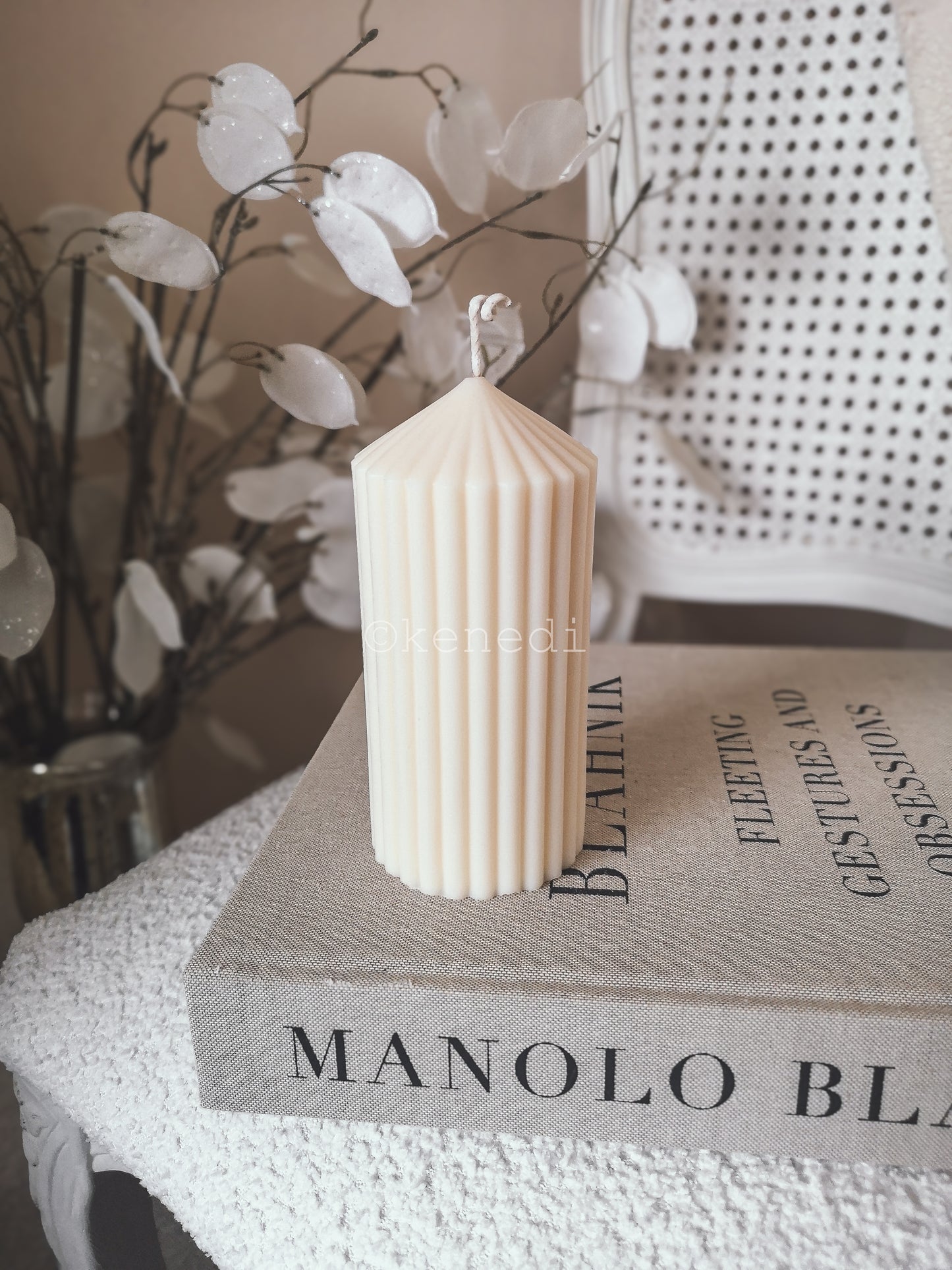 Ribbed Pillar Candle - X Large